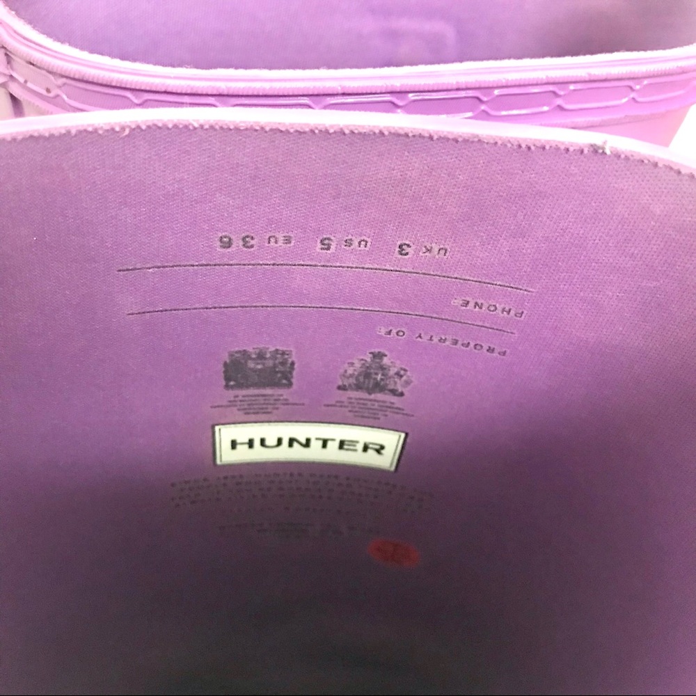 HUNTER | Rainboots Women’s 5 Eu 36 Lavender Purple - Picture 8 of 9